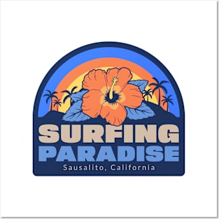 Surfing Paradise Shirt Posters and Art